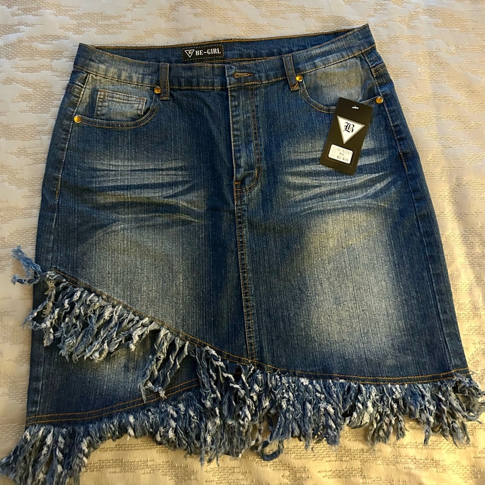 Brand New, (Be Girl) Ladies Short Denim Skirt (Size XL)